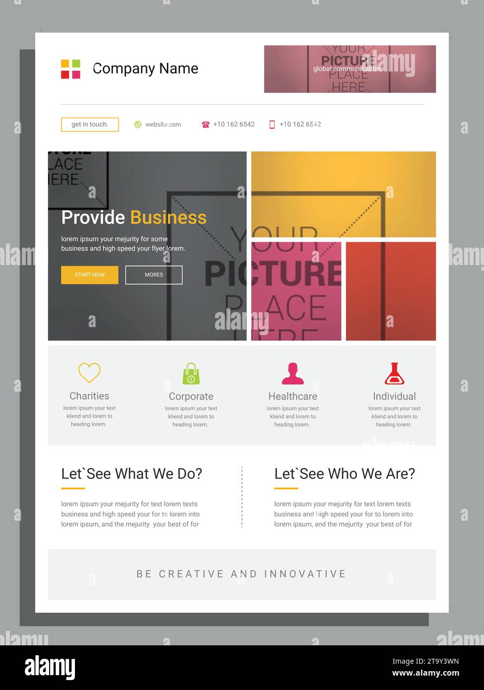 Vector Business Flyer Template Stock Vector