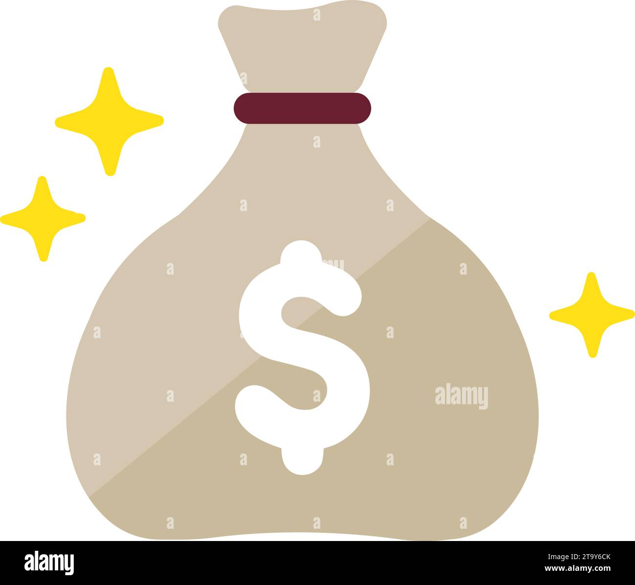 Money bag ( US dollar) vector icon illustration Stock Vector