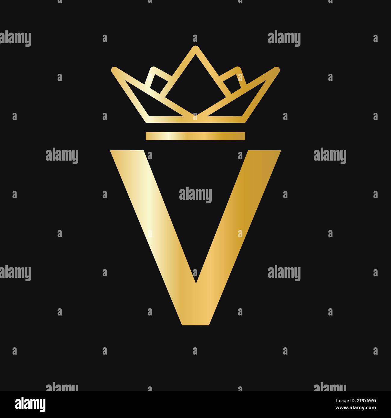 Letter V Crown Logo. Crown Logo for Beauty, Fashion, Star, Elegant ...