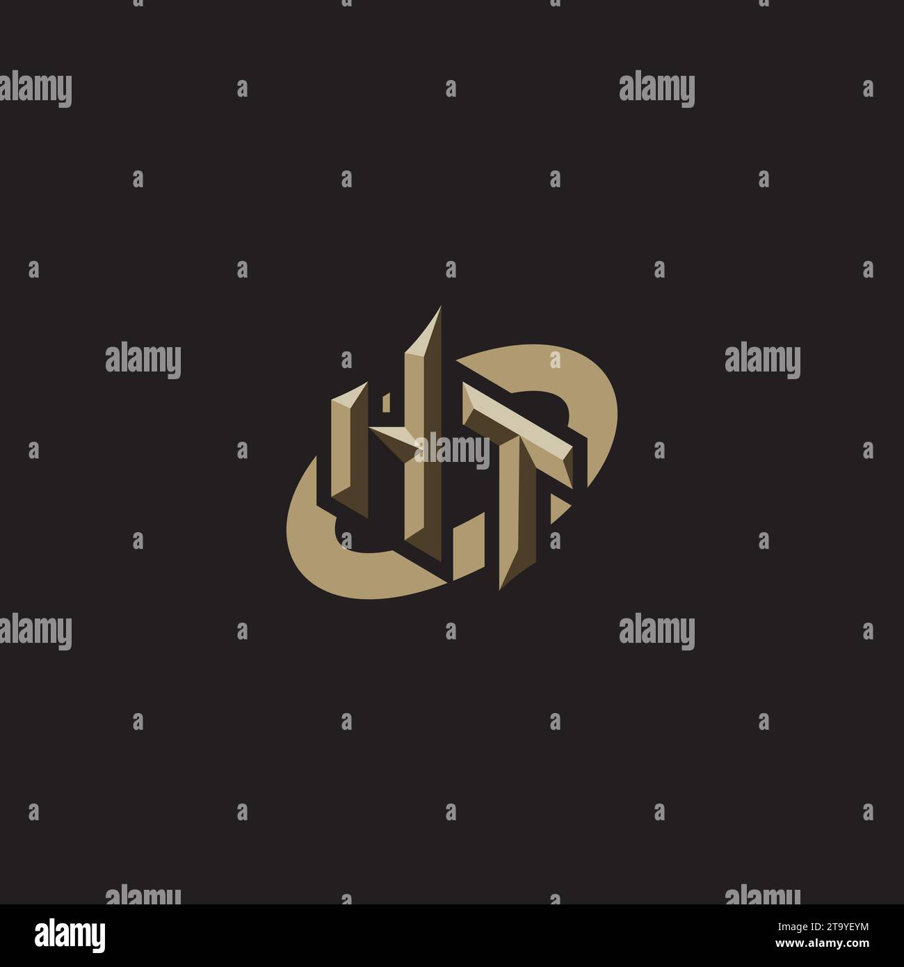 HT Premium Initial Gaming Logo designs, themes and templates for gaming, twitch and youtube Stock Vector