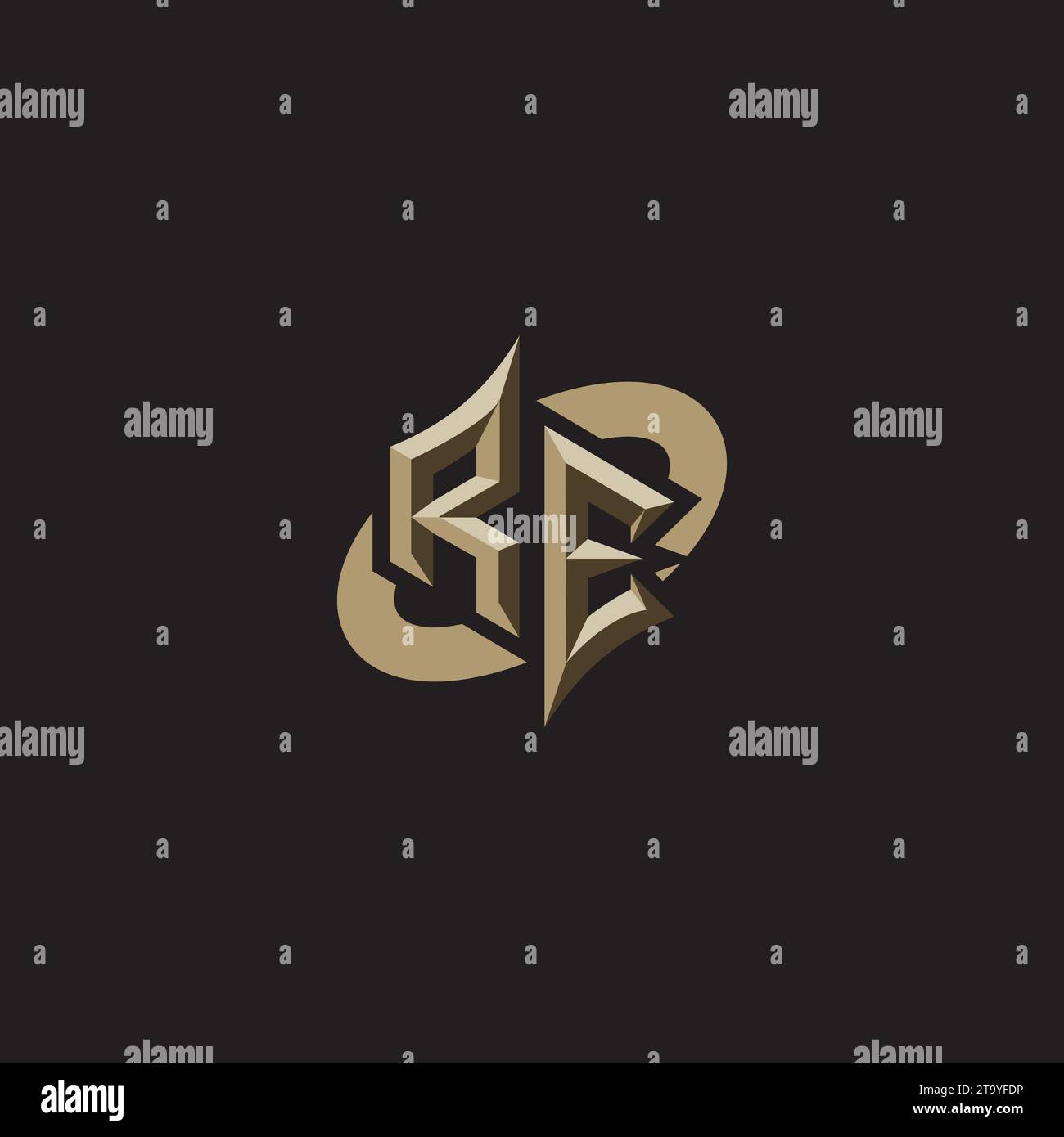 RE Premium Initial Gaming Logo designs, themes and templates for gaming, twitch and youtube Stock Vector