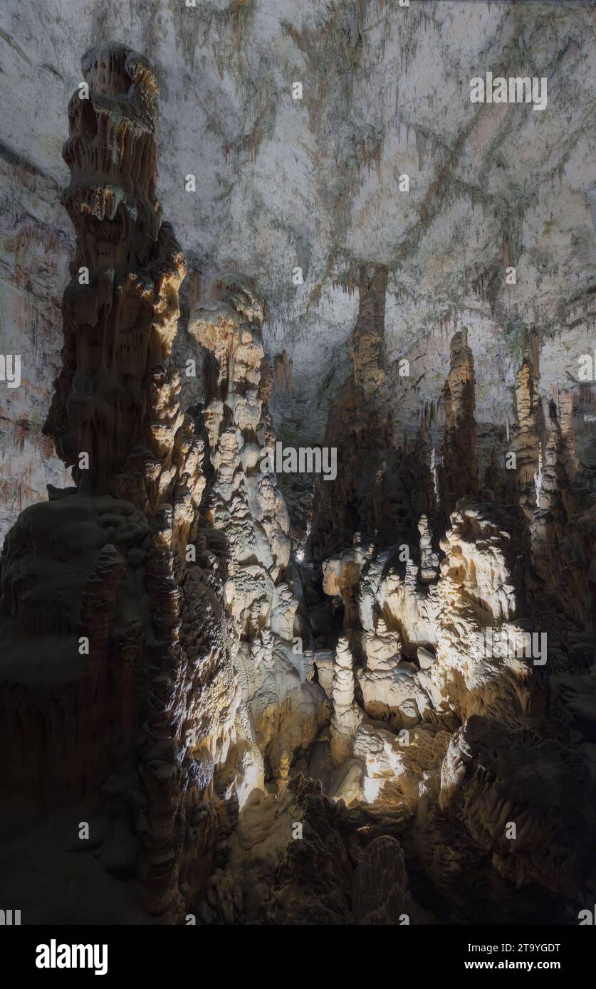 The breathtaking underground of Postojna cave Stock Photo