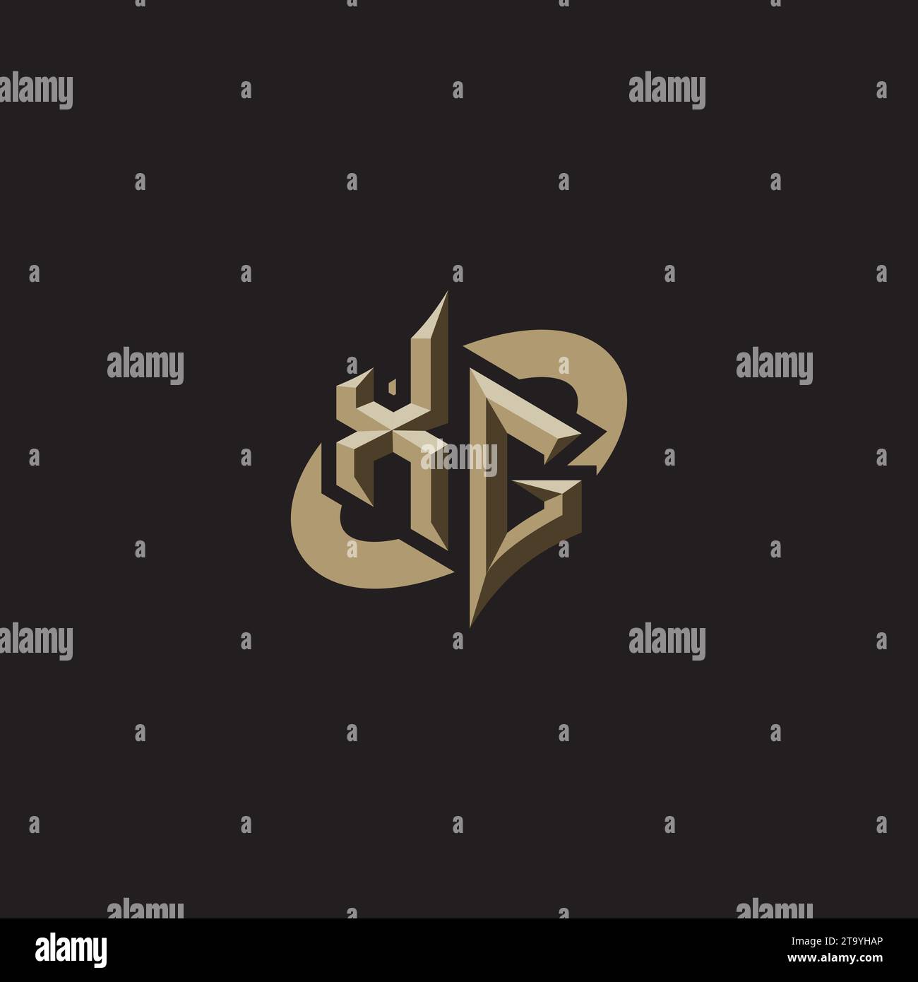 XG Premium Initial Gaming Logo designs, themes and templates for gaming