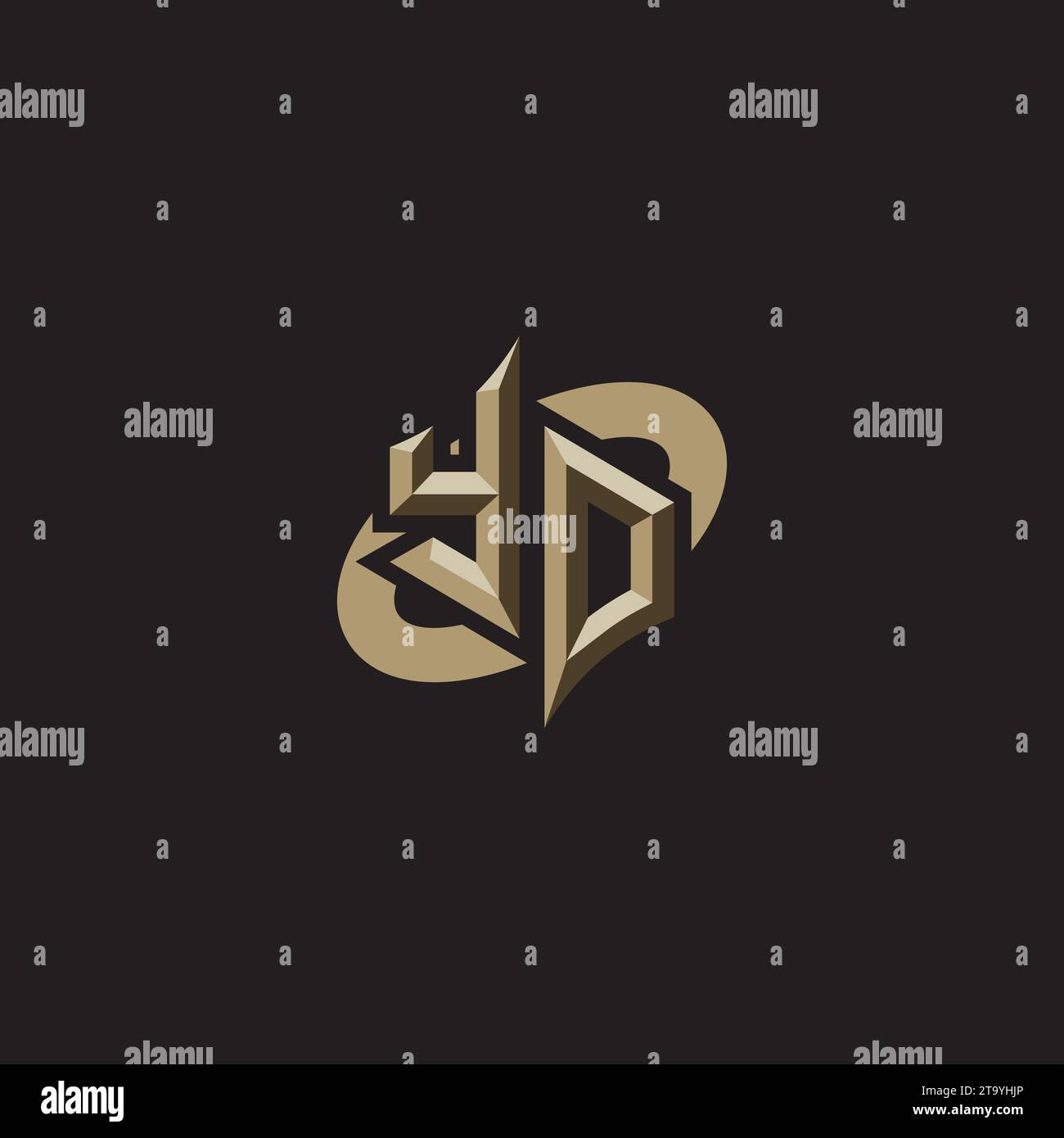 YD Premium Initial Gaming Logo designs, themes and templates for gaming, twitch and youtube Stock Vector