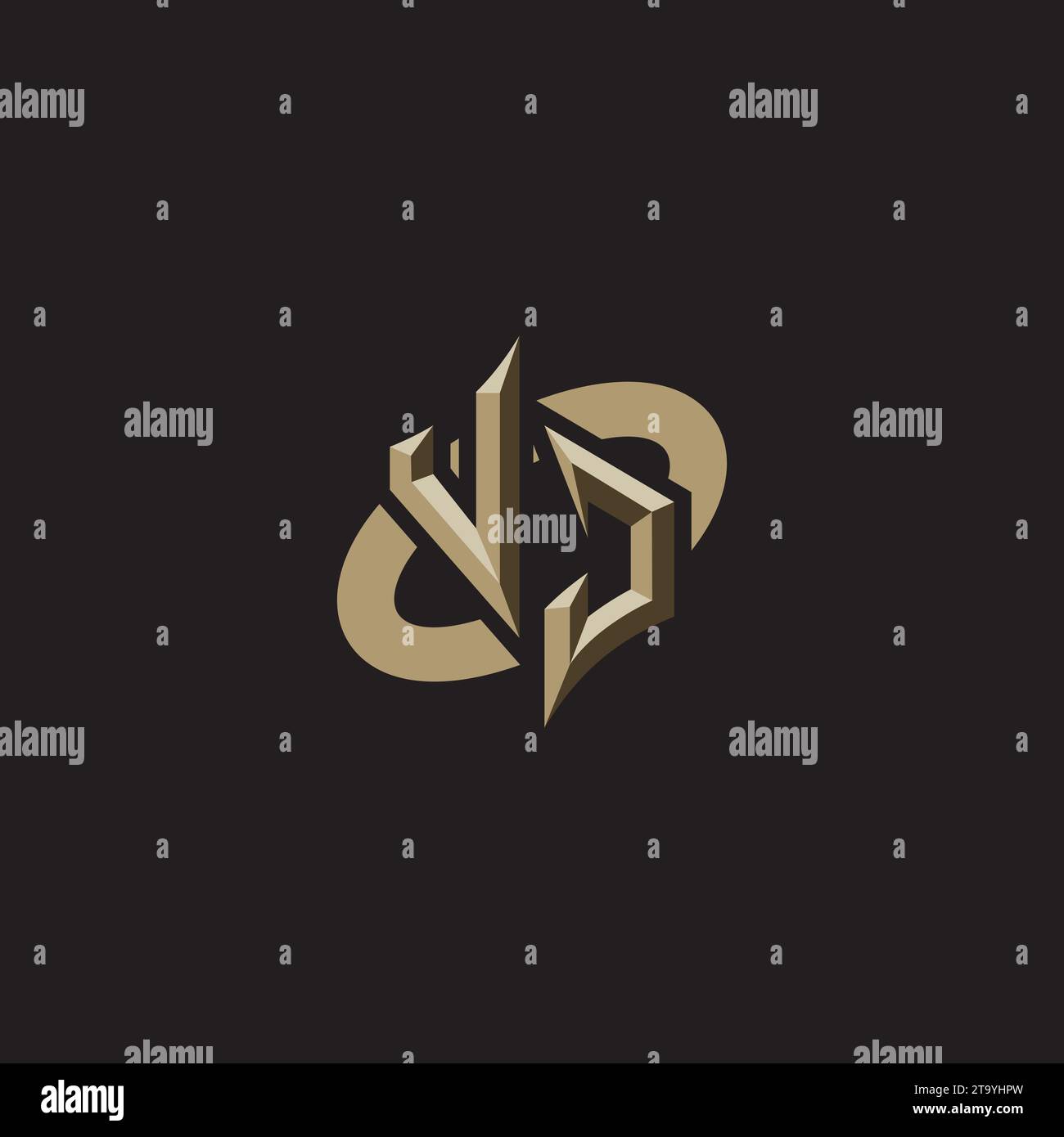 VJ Premium Initial Gaming Logo designs, themes and templates for gaming, twitch and youtube Stock Vector