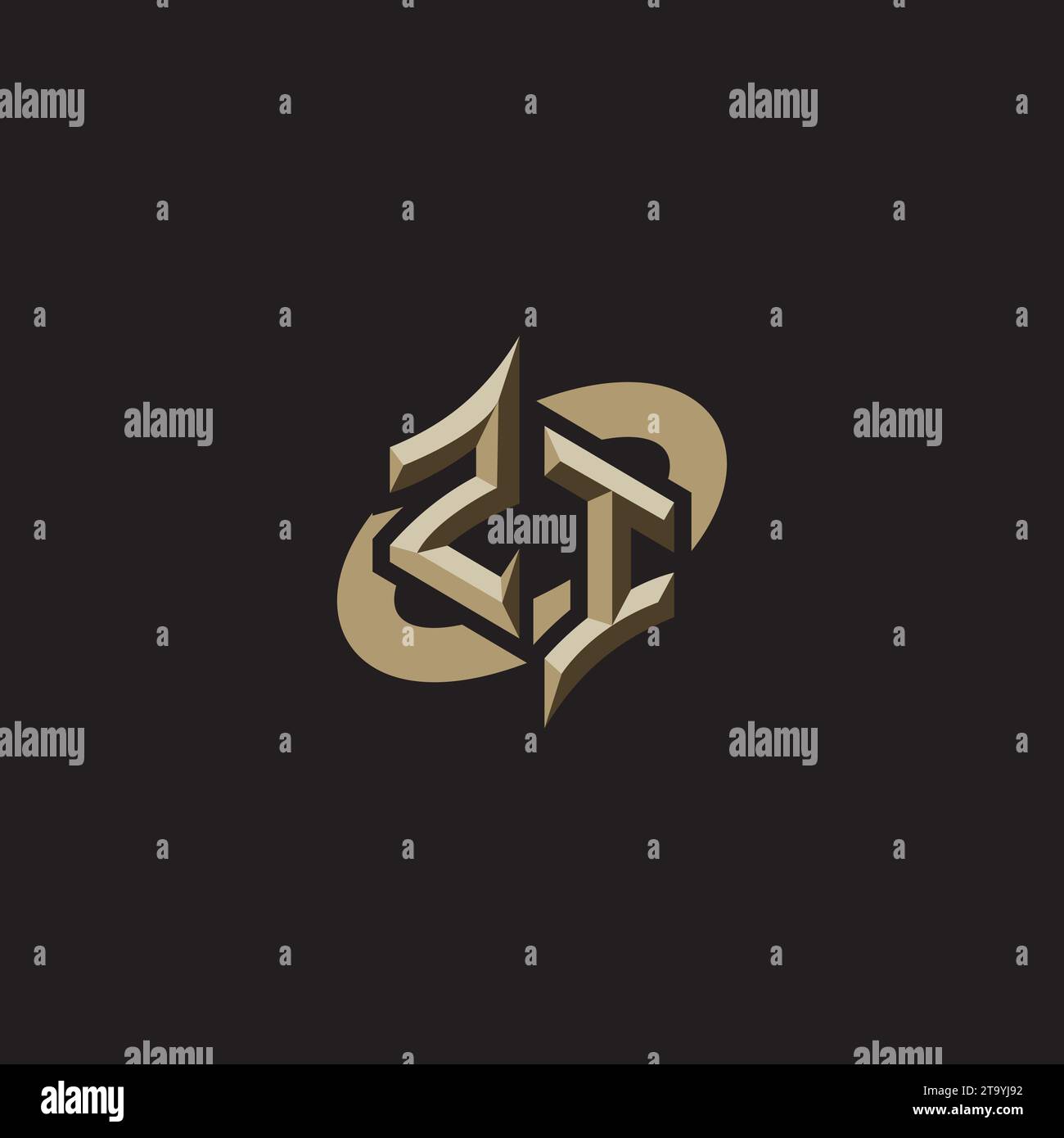 ZI Premium Initial Gaming Logo designs, themes and templates for gaming, twitch and youtube Stock Vector