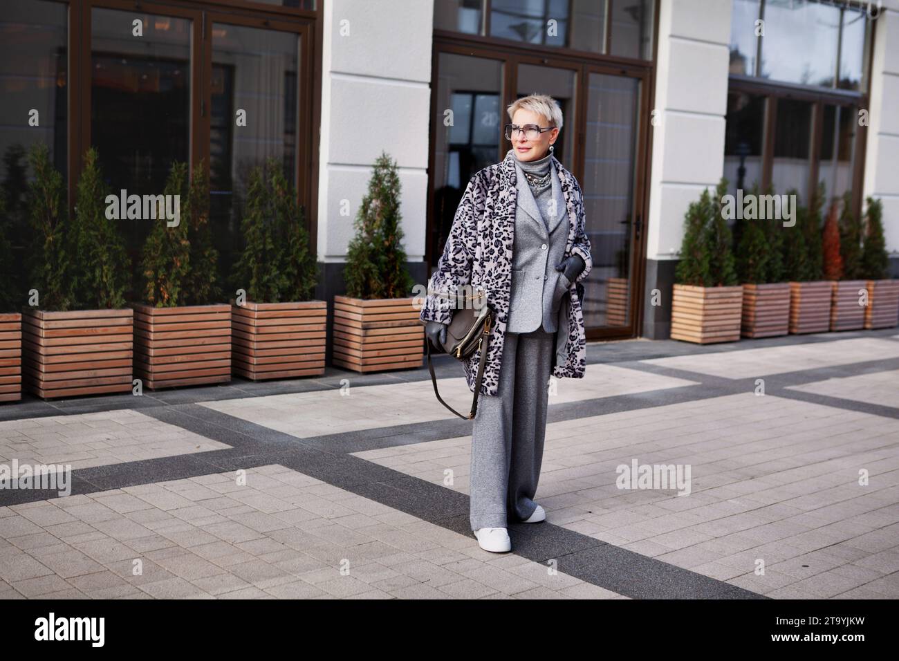 Grey animal deals print jacket