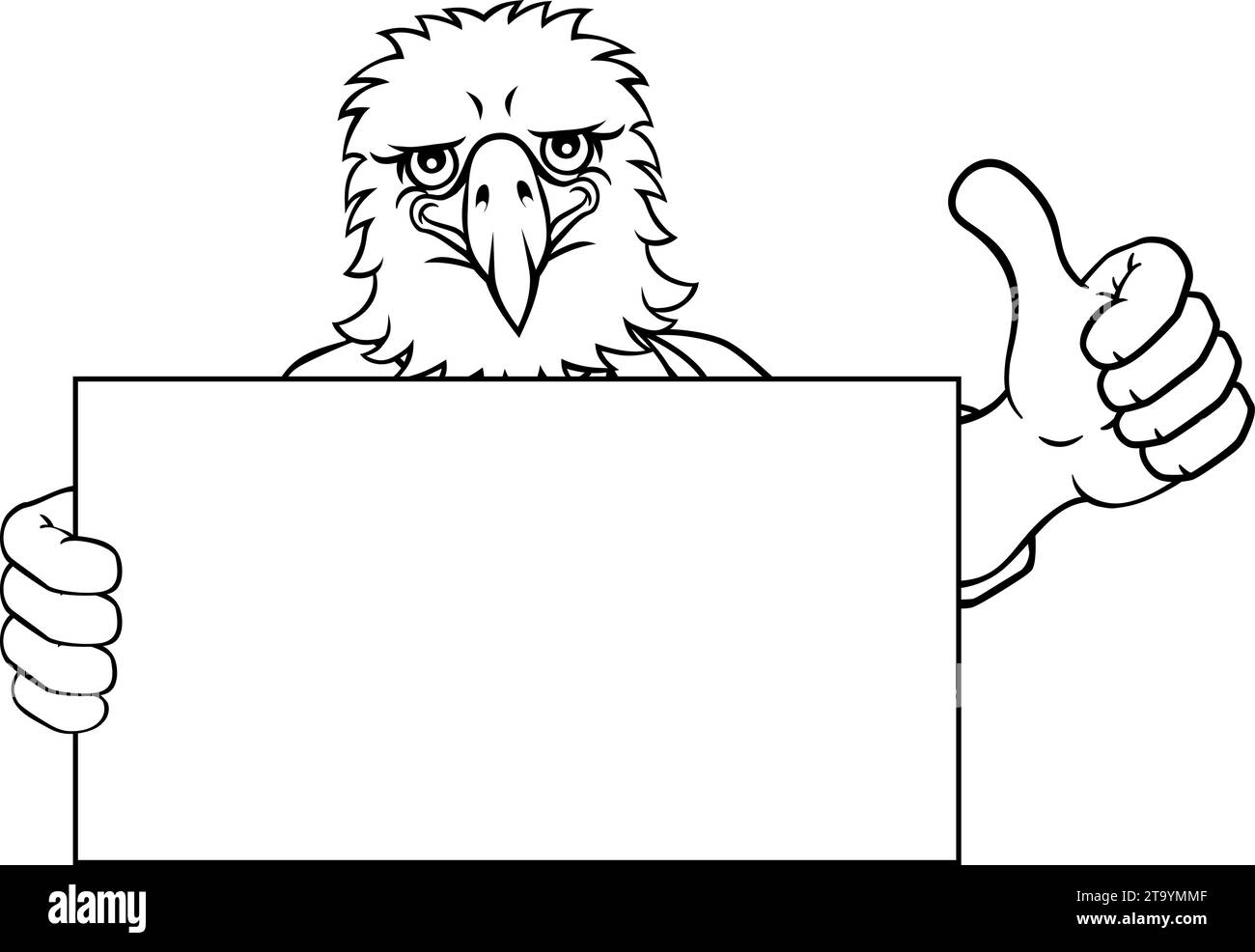 Eagle Painter Handyman Mechanic Plumber Cartoon Stock Vector Image