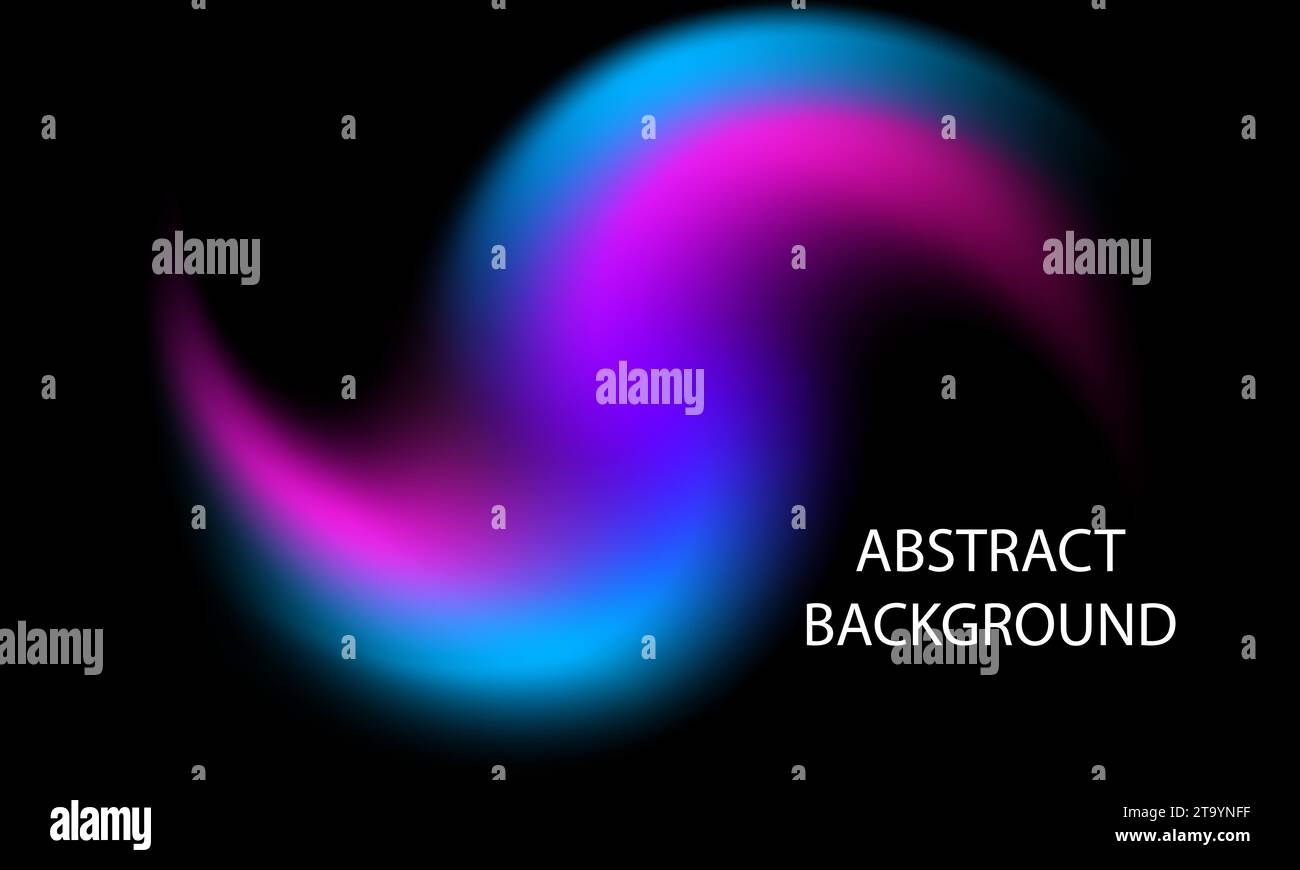 Abstract background with blue and purple wavy lines. Vector ...