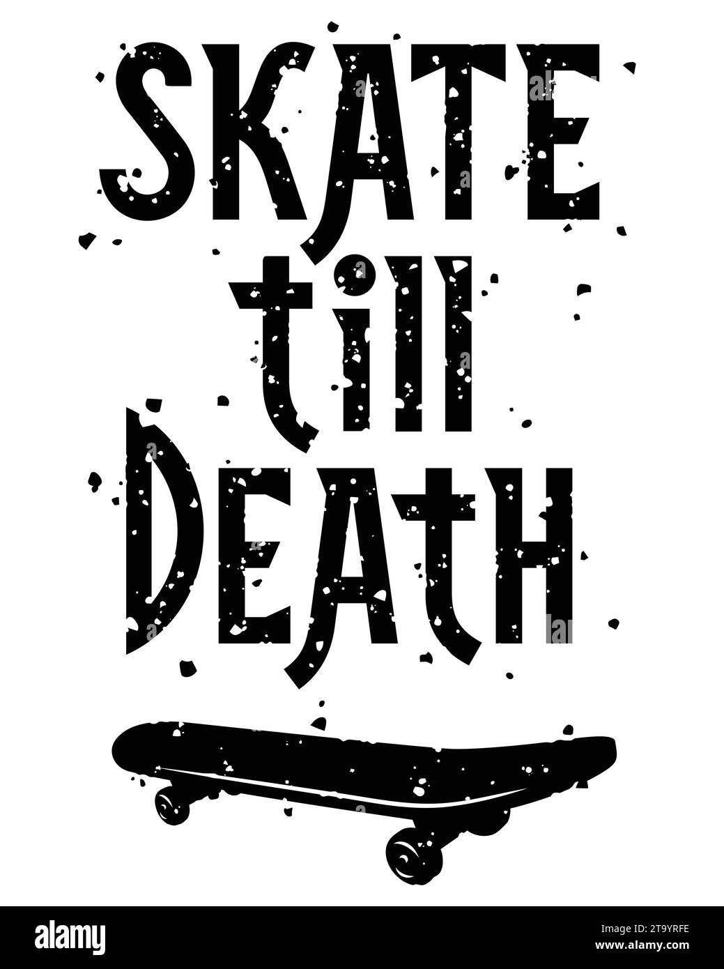 Cool skateborder slogan vector illustration with grunge texture for t
