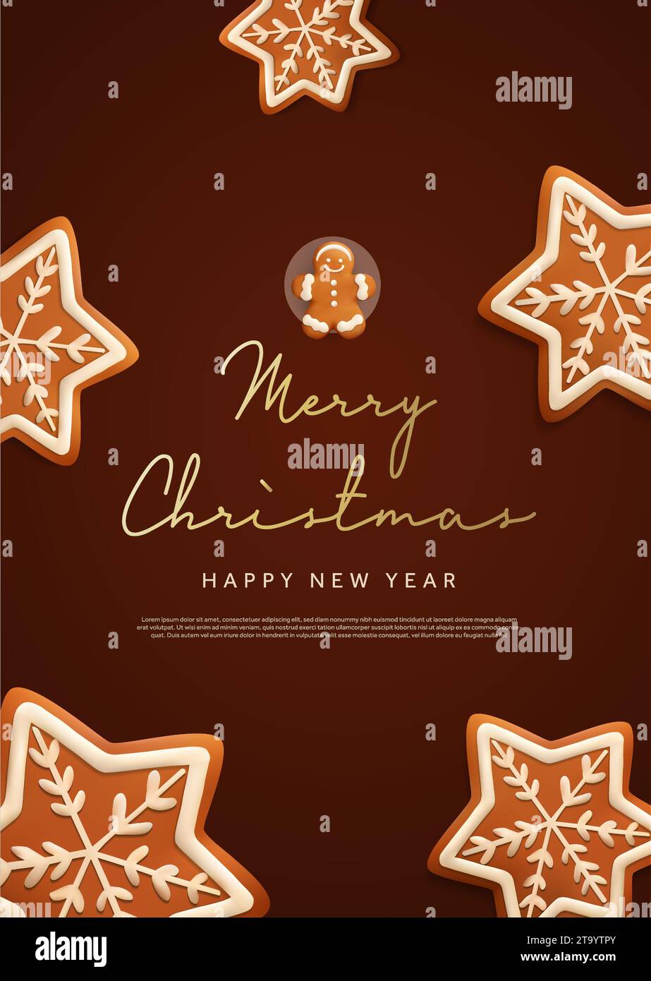 3d Premium vertical merry Christmas advertising banner template with ...