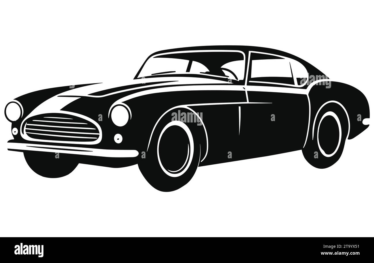 Vintage Luxury Sports Car Design , Classic Vintage Sports Car. Vector