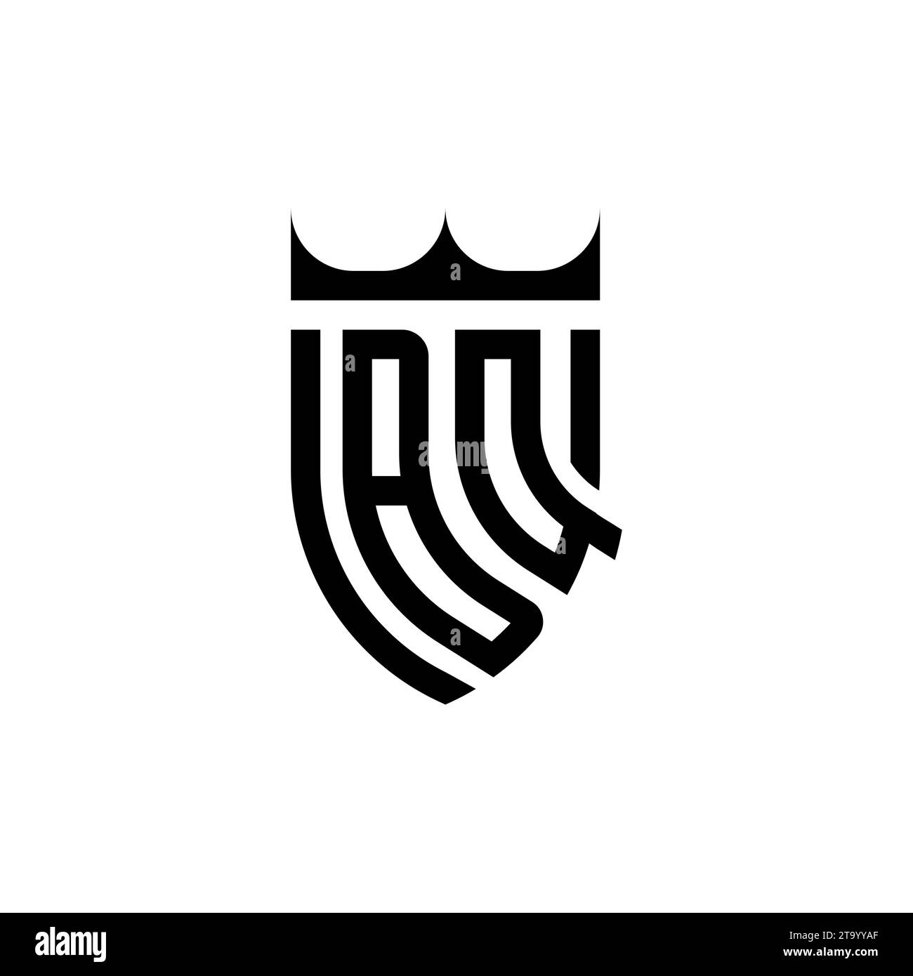 BQ Luxury initial logo letters in high quality professional design that will print well Stock Vector