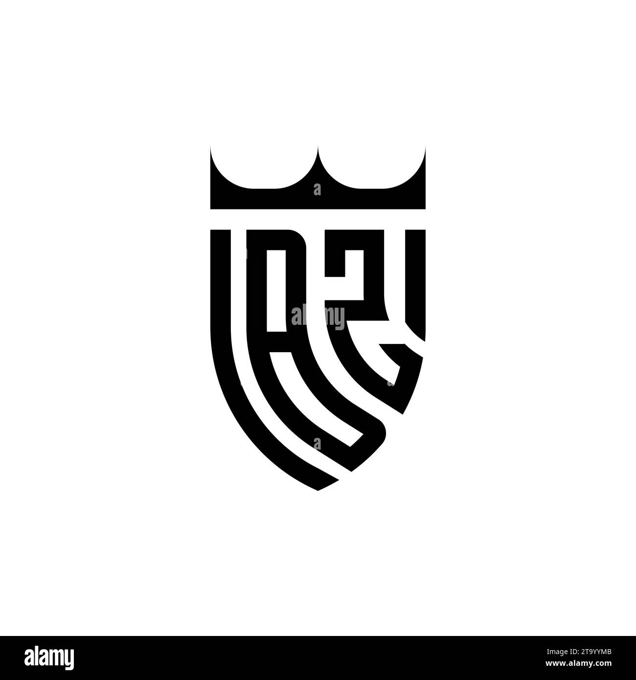 BZ Luxury initial logo letters in high quality professional design that will print well Stock Vector