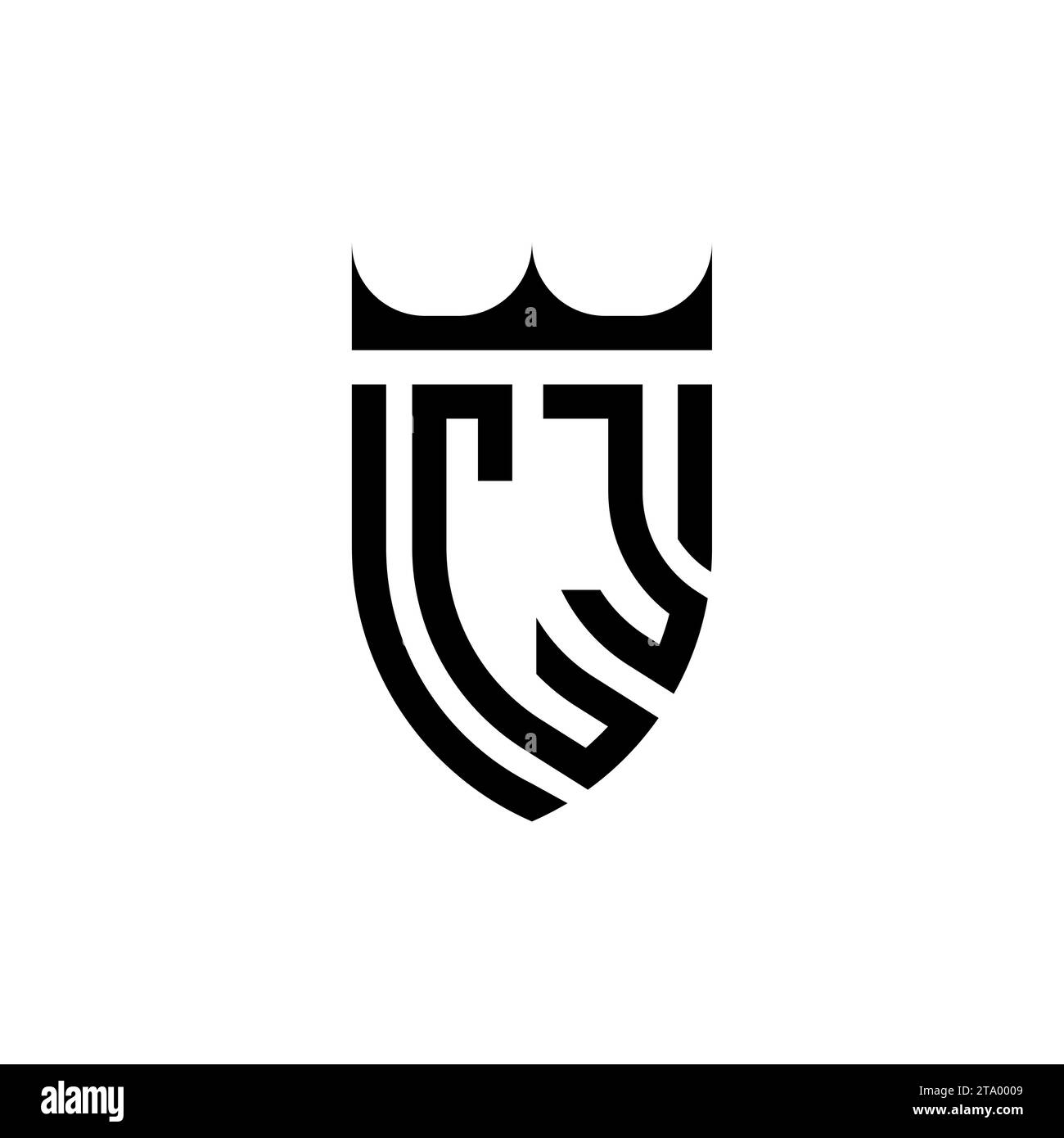 CJ Luxury initial logo letters in high quality professional design that will print well Stock Vector