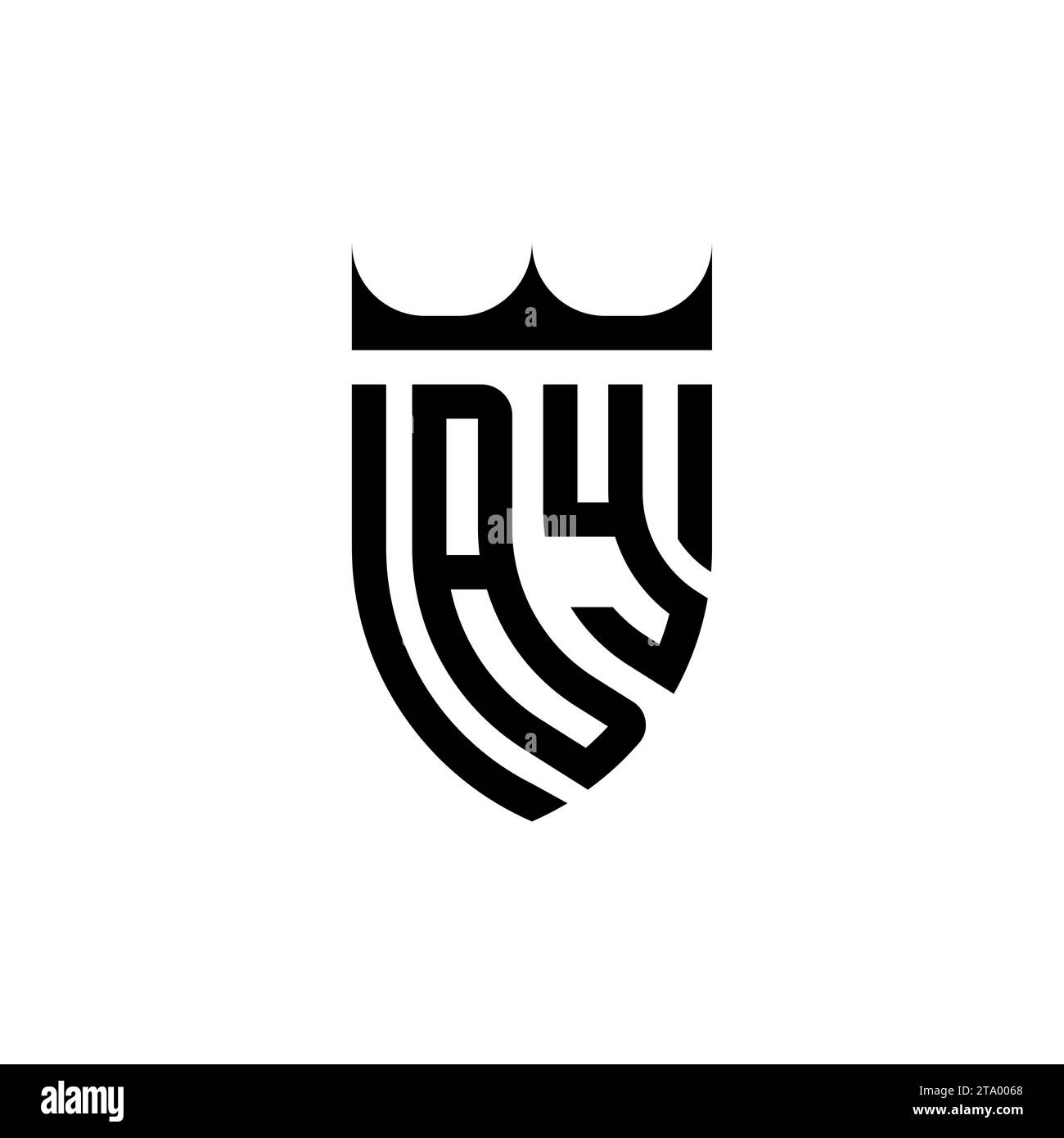 BY Luxury initial logo letters in high quality professional design that will print well Stock Vector