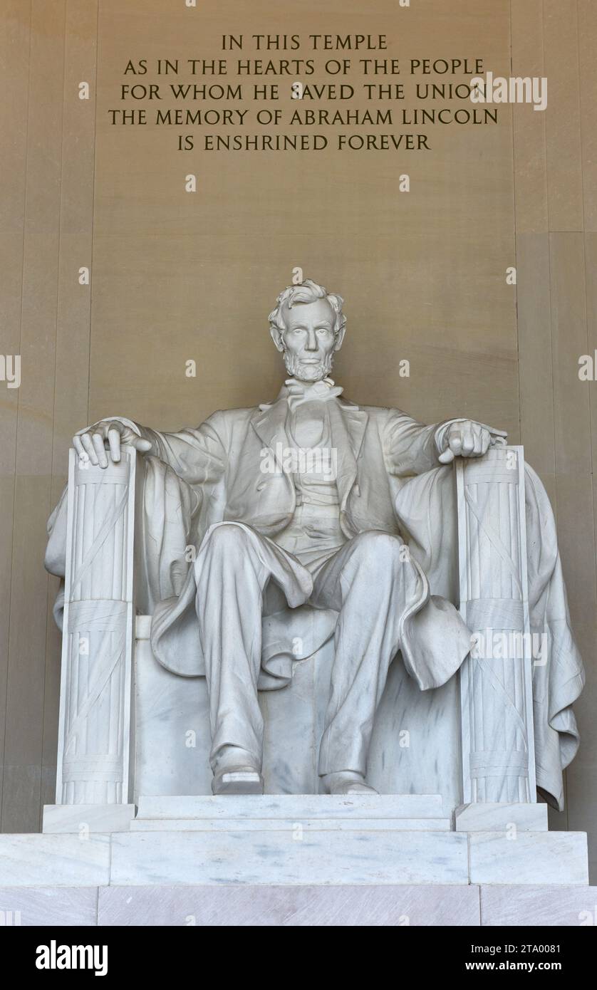 Washington, DC June 01, 2018 Statues of Abraham Lincoln in Lincoln