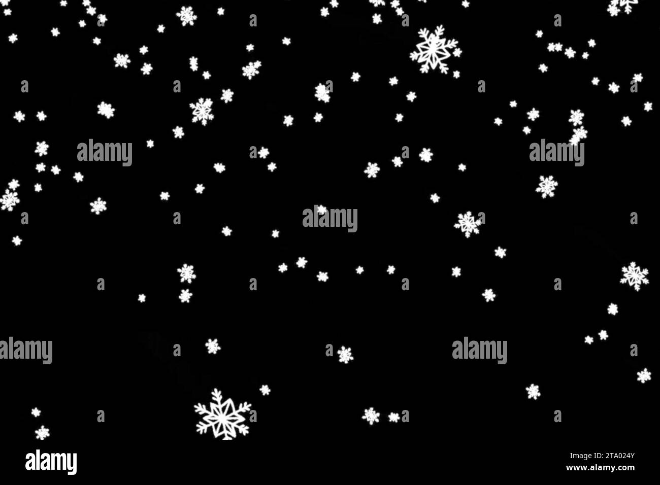 christmas black background with snowflakes falling snow from top ...
