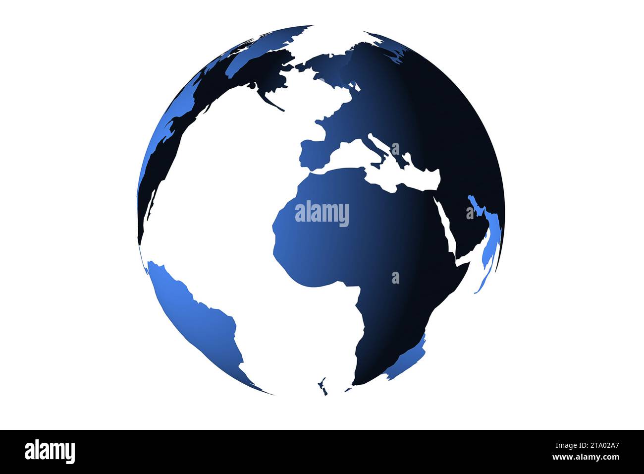 blue earth from space showing America and Africa, USA, globe