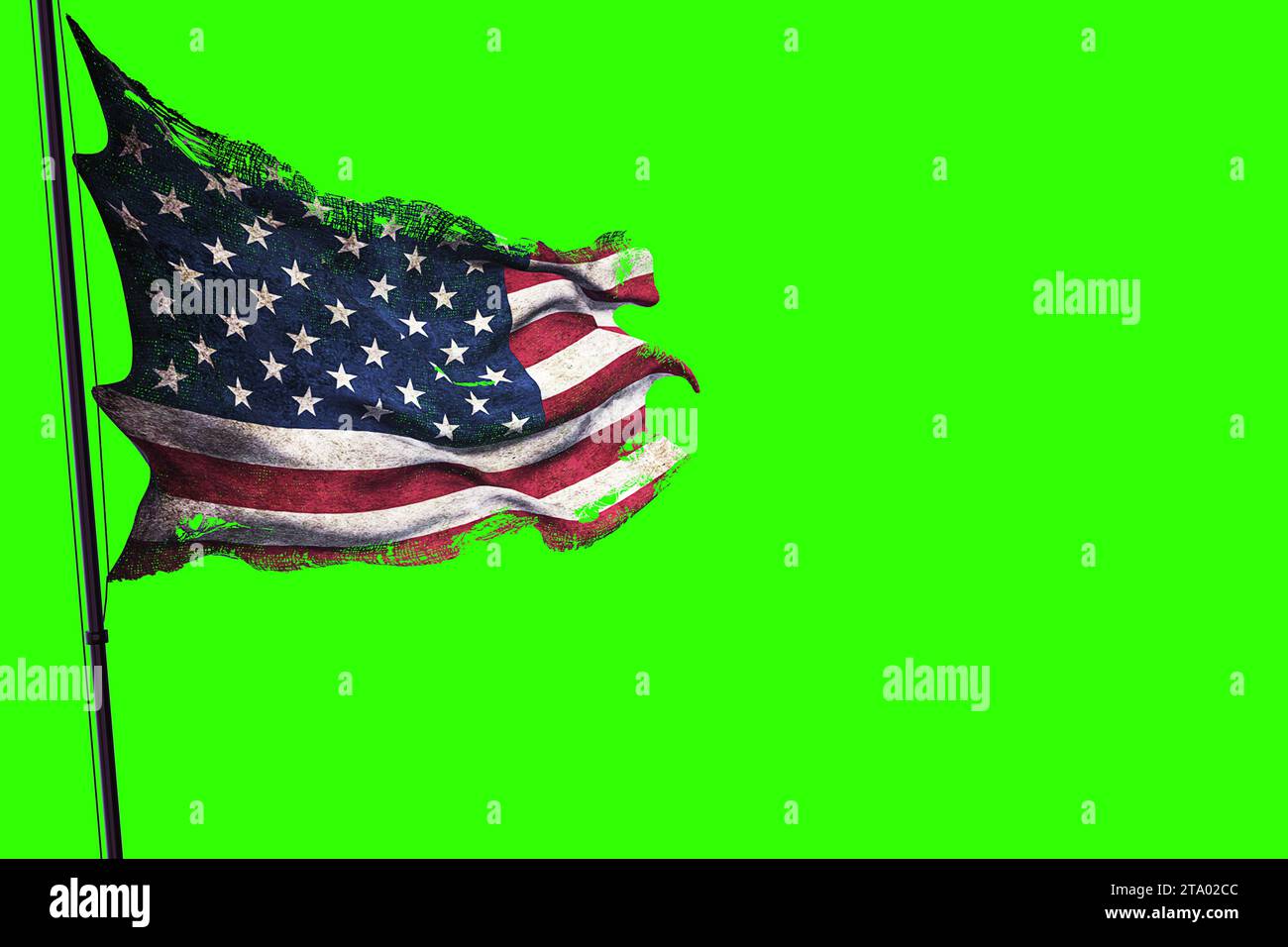 ripped tear grunge old closeup of american USA flag, stars and stripes ...