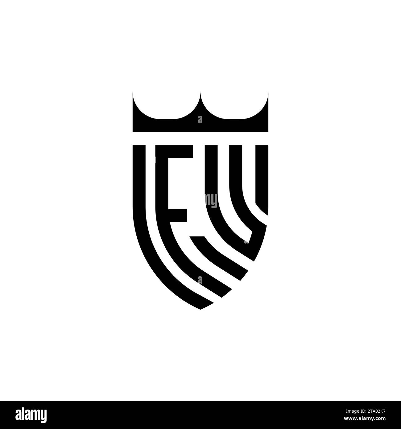 FU Luxury initial logo letters in high quality professional design that will print well Stock Vector