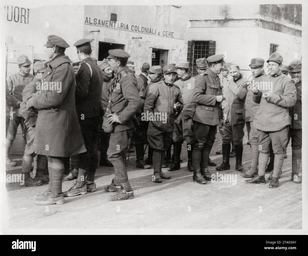 WW1 World War I - British, French and Italian troops in Italy Stock Photo