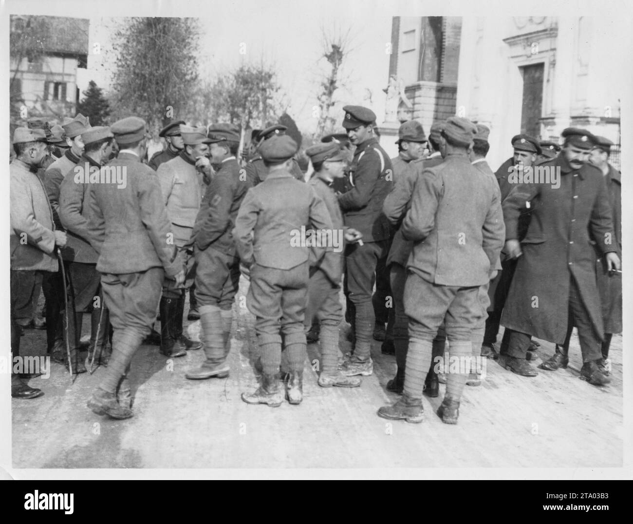WW1 World War I - British, French and Italian troops in Italy Stock Photo