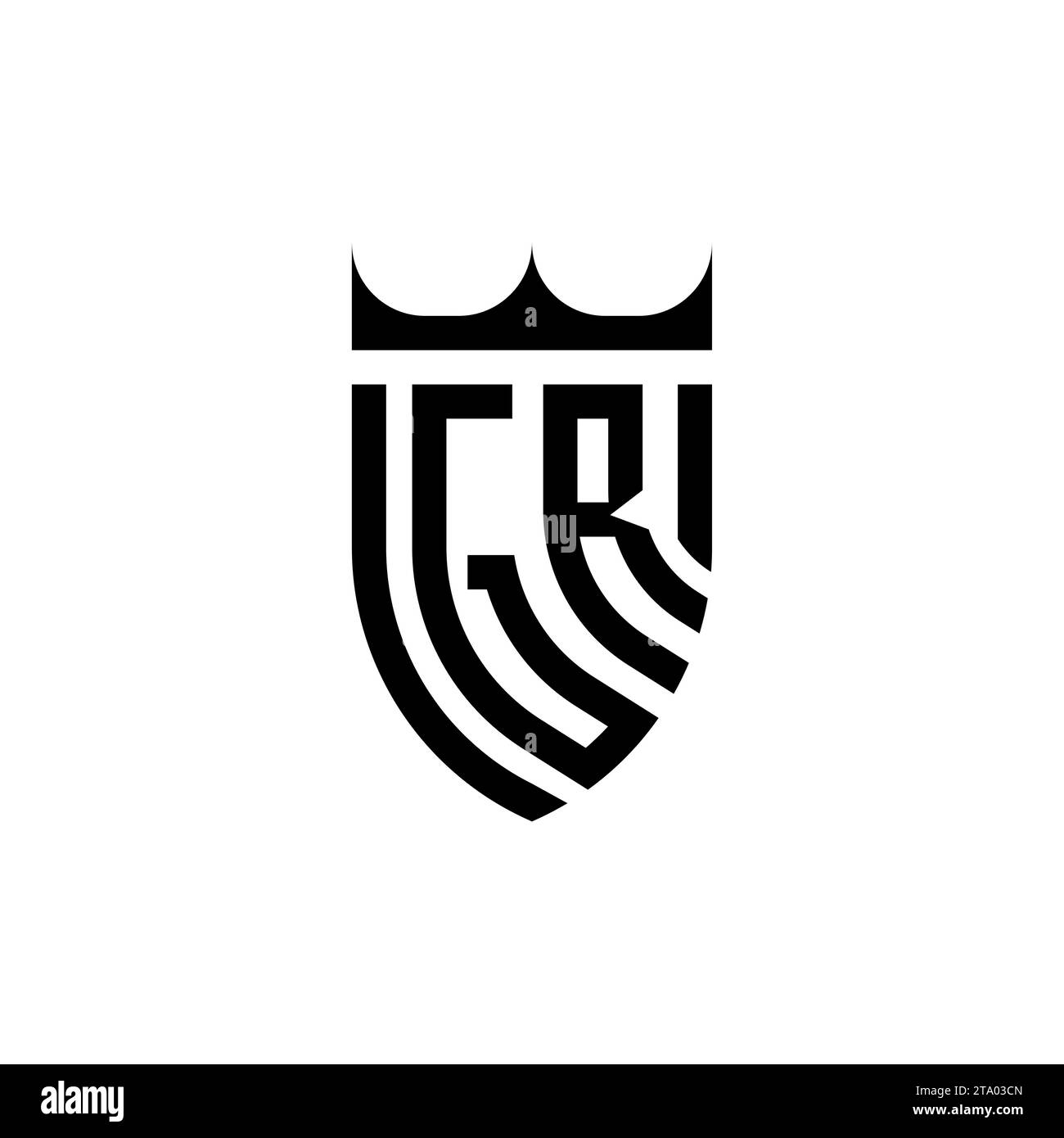 GR Luxury initial logo letters in high quality professional design that will print well Stock Vector