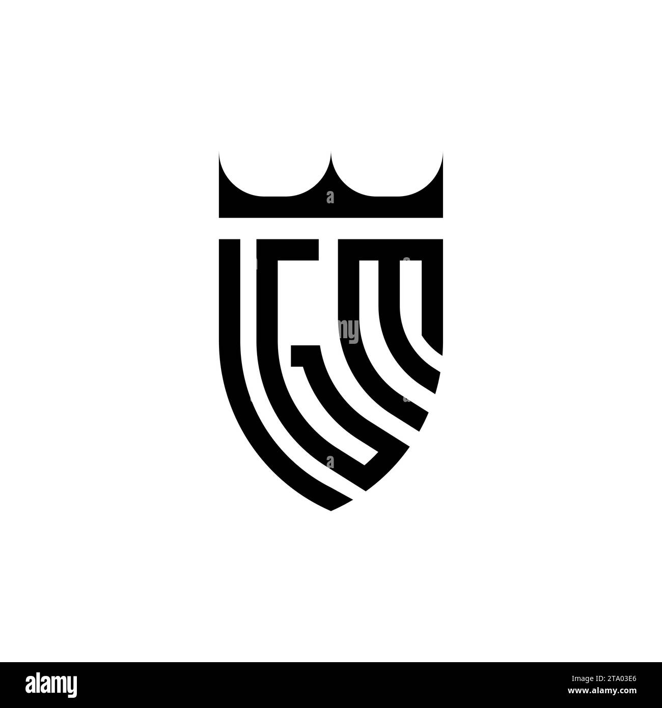 GM Luxury initial logo letters in high quality professional design that will print well Stock Vector