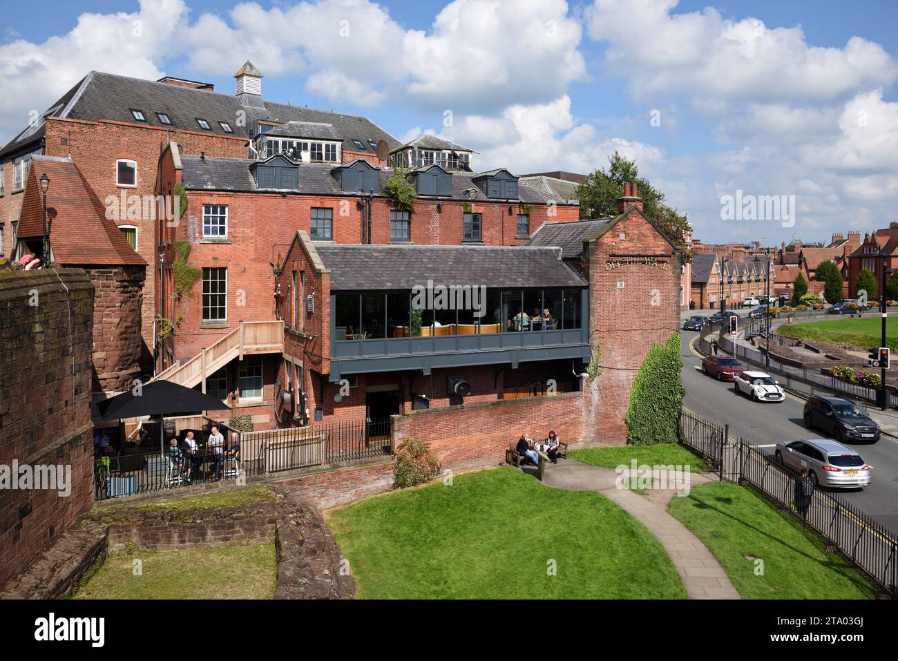 Remains of Roman South East Corner Tower (bottom left), Public Garden