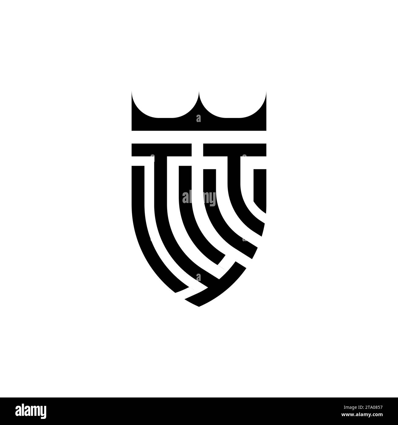 IT Luxury initial logo letters in high quality professional design that