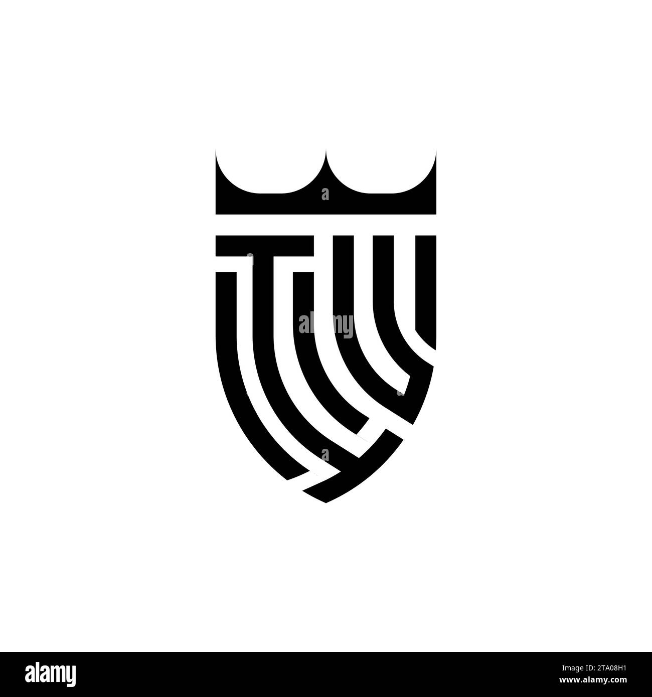 IU Luxury initial logo letters in high quality professional design that will print well Stock Vector
