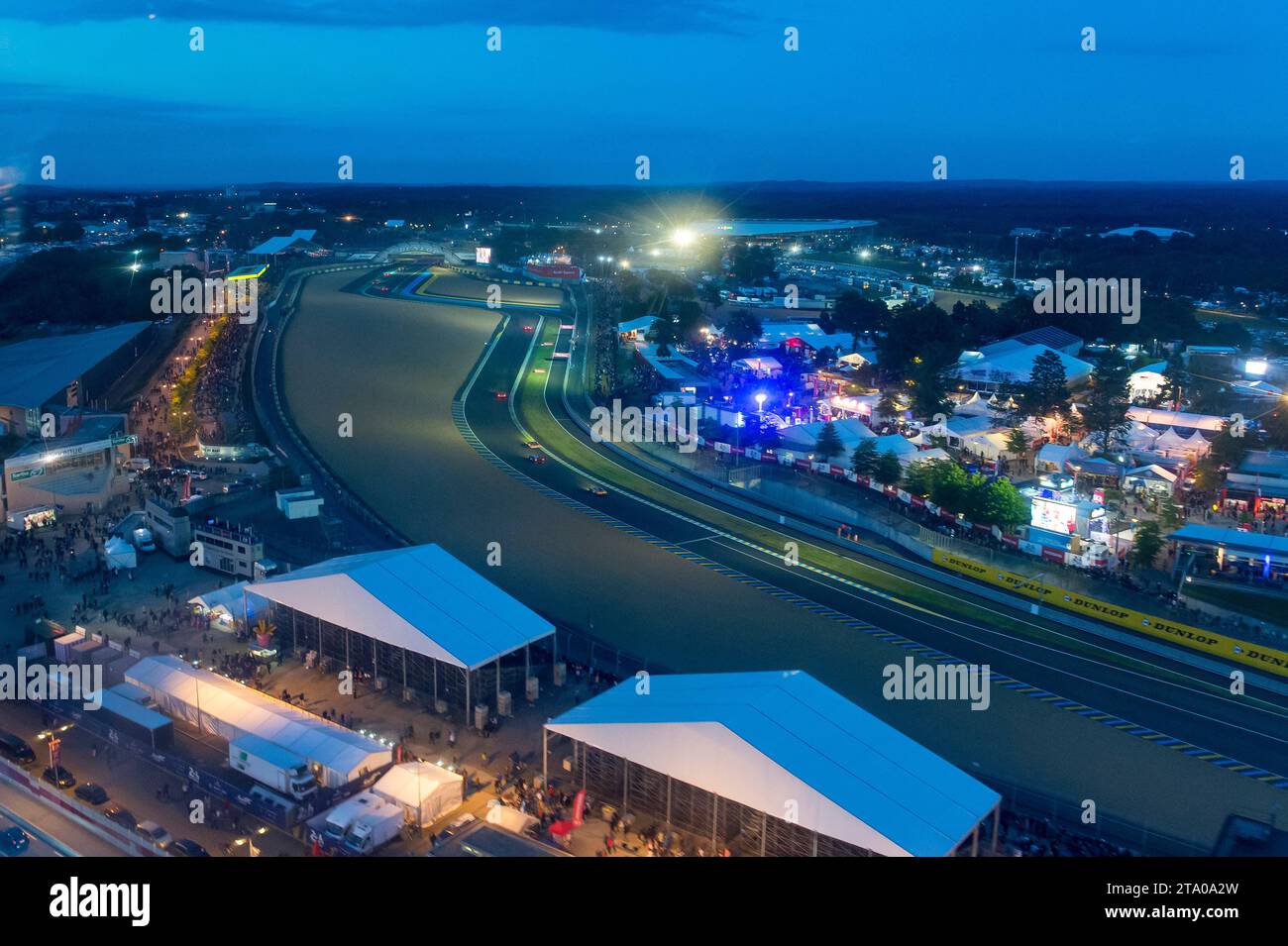 Le Mans circuit aerial view during the 2016 Le Mans 24 hours race, from June 18 to 19 at Le Mans