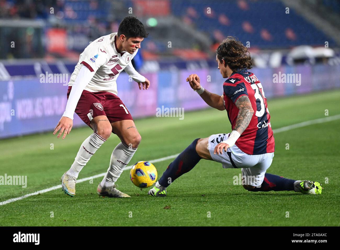 Bologna, Italy. 27th Nov, 2023. Riccardo Calafiori (Bologna Fc) in