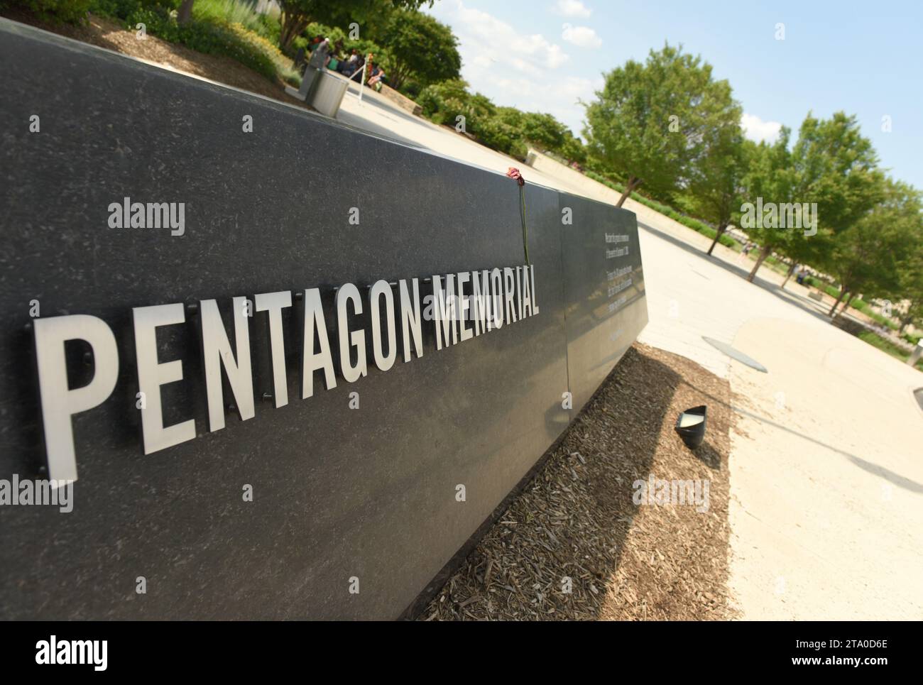 Washington, DC - June 01, 2018: Pentagon Memorial dedicated to the victims of the September 11, 2001 attack. Stock Photo