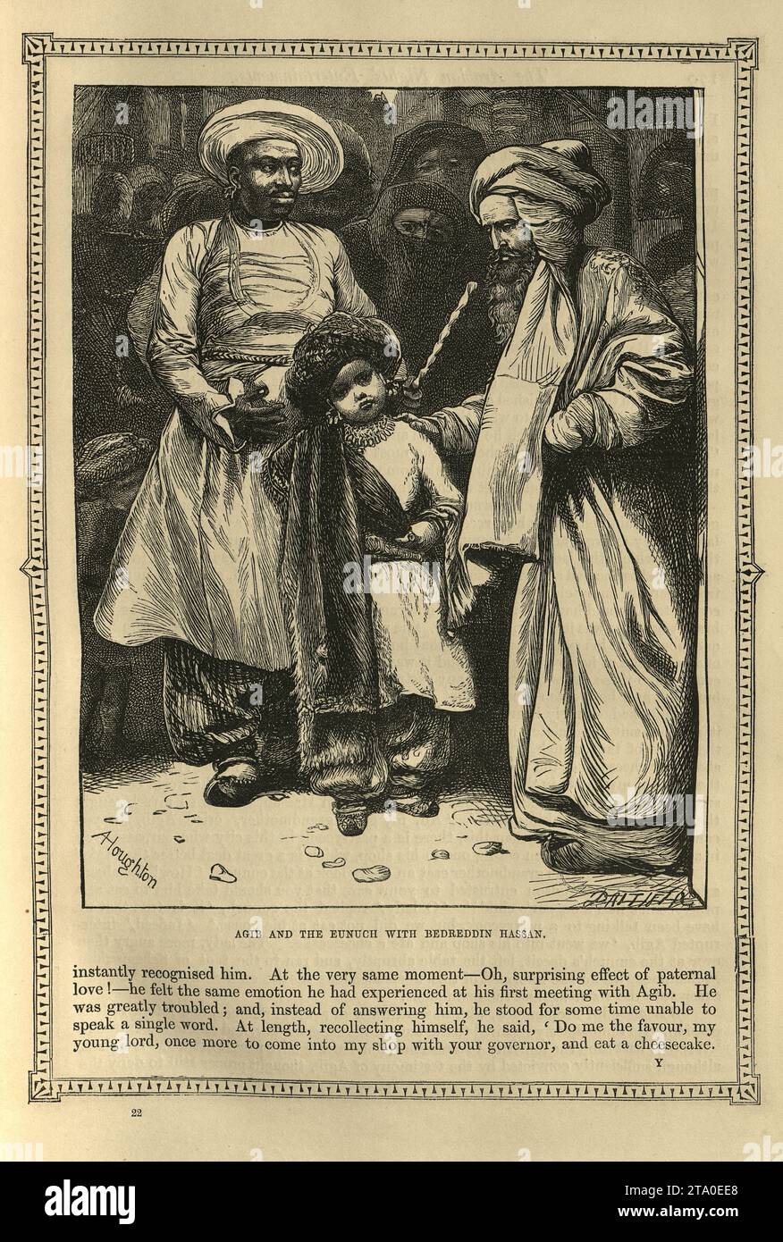 Vintage Illustration One Thousand And One Nights Agib And The Eunuch Vintage Illustration One Thousand And One Nights Agib And The Eunuch