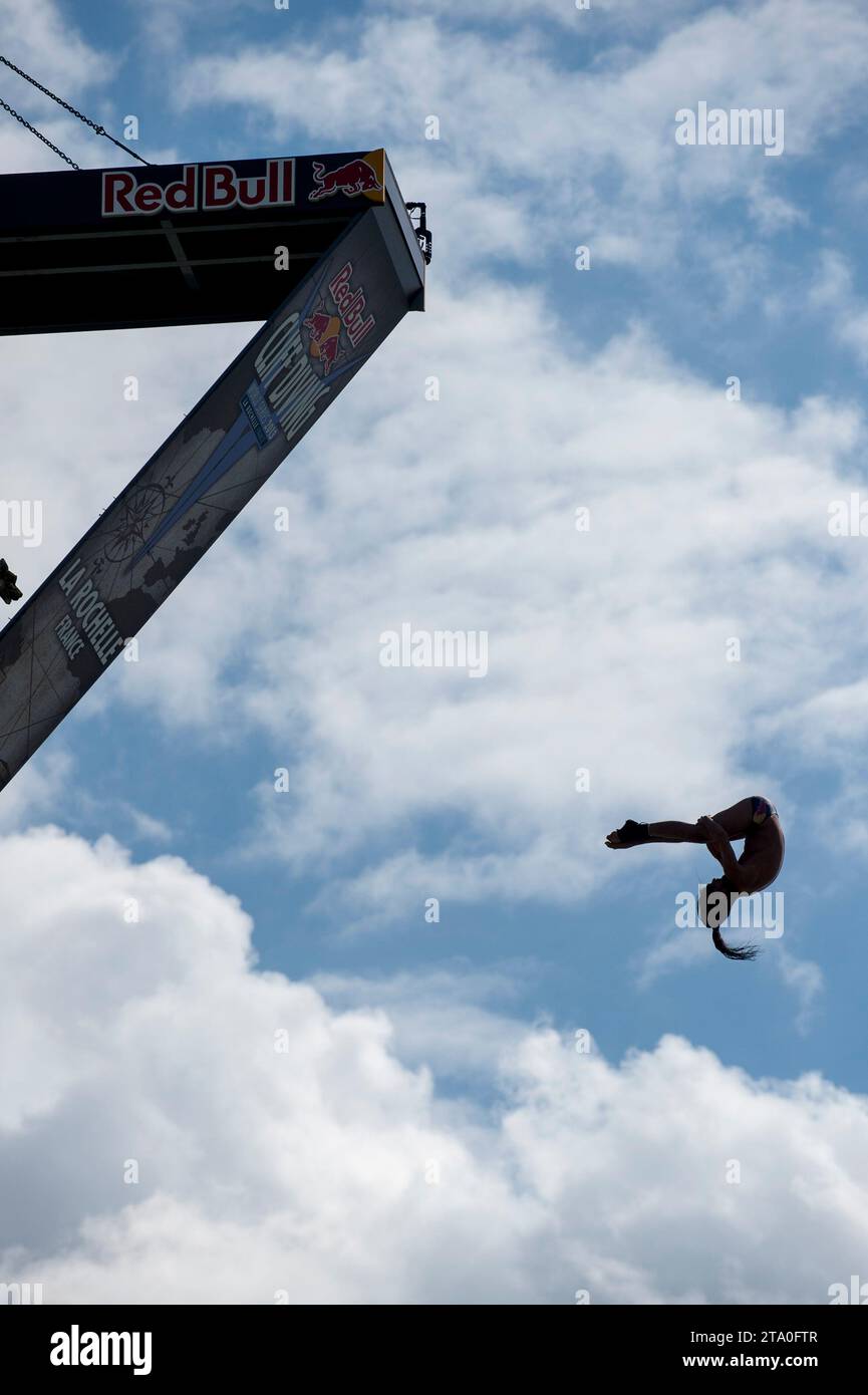 DIVING - RED BULL CLIFF DIVING 2013 - LA ROCHELLE (FRA) - 25/05/2013 - PHOTO OLIVIER BLANCHET / DPPI - Orlando Duke (Colombie) Stock Photo