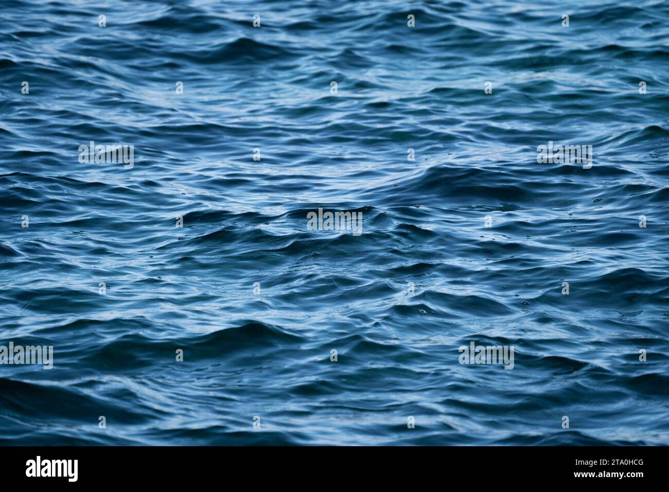 Blue Surface of the ocean. Agitated Ocean Sea Nature Background Texture Abstract Stock Photo
