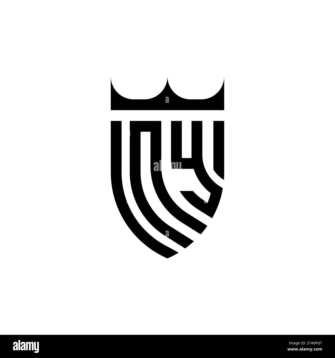 NY Luxury initial logo letters in high quality professional design that will print well Stock Vector