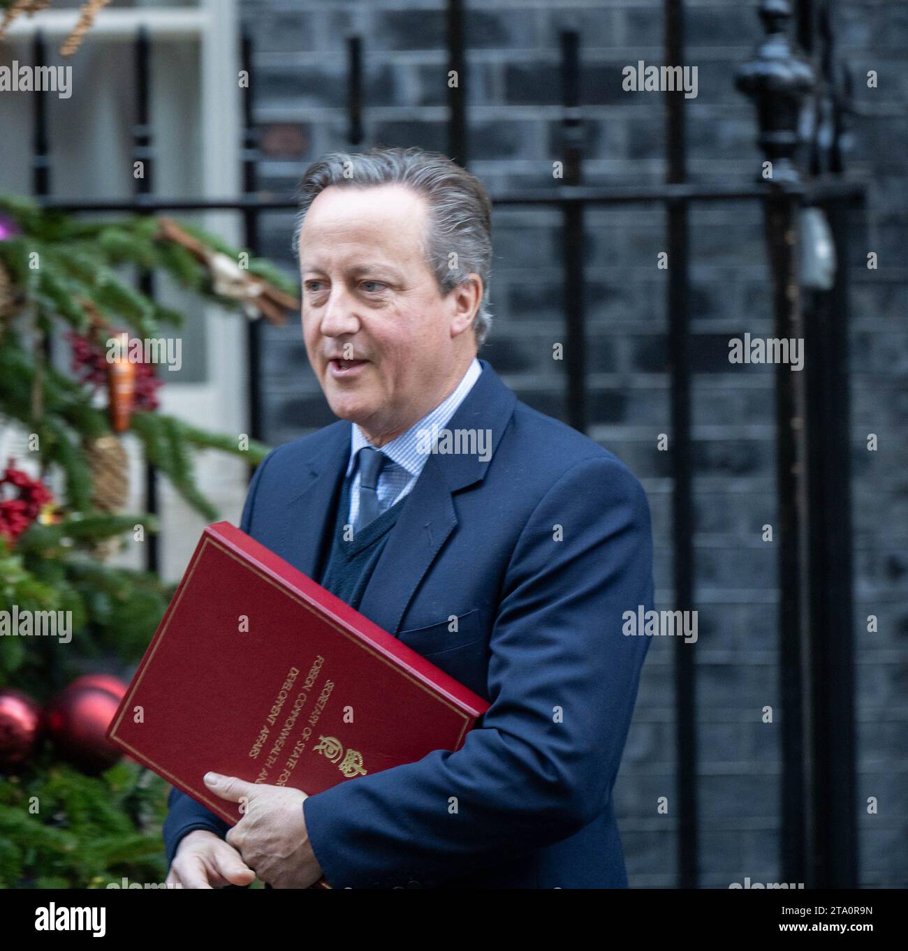 London, UK. 28th Nov, 2023. David Cameron, Foreign Secretary, at a