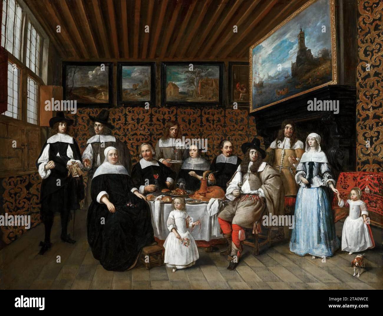 Portrait of a Family c. 1665 by Gillis Van Stock Photo Alamy