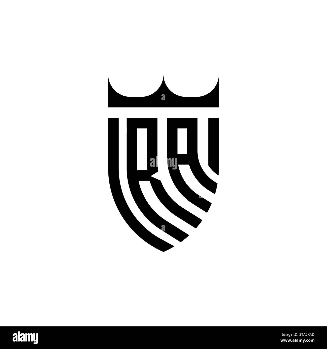 RA Luxury initial logo letters in high quality professional design that will print well Stock Vector