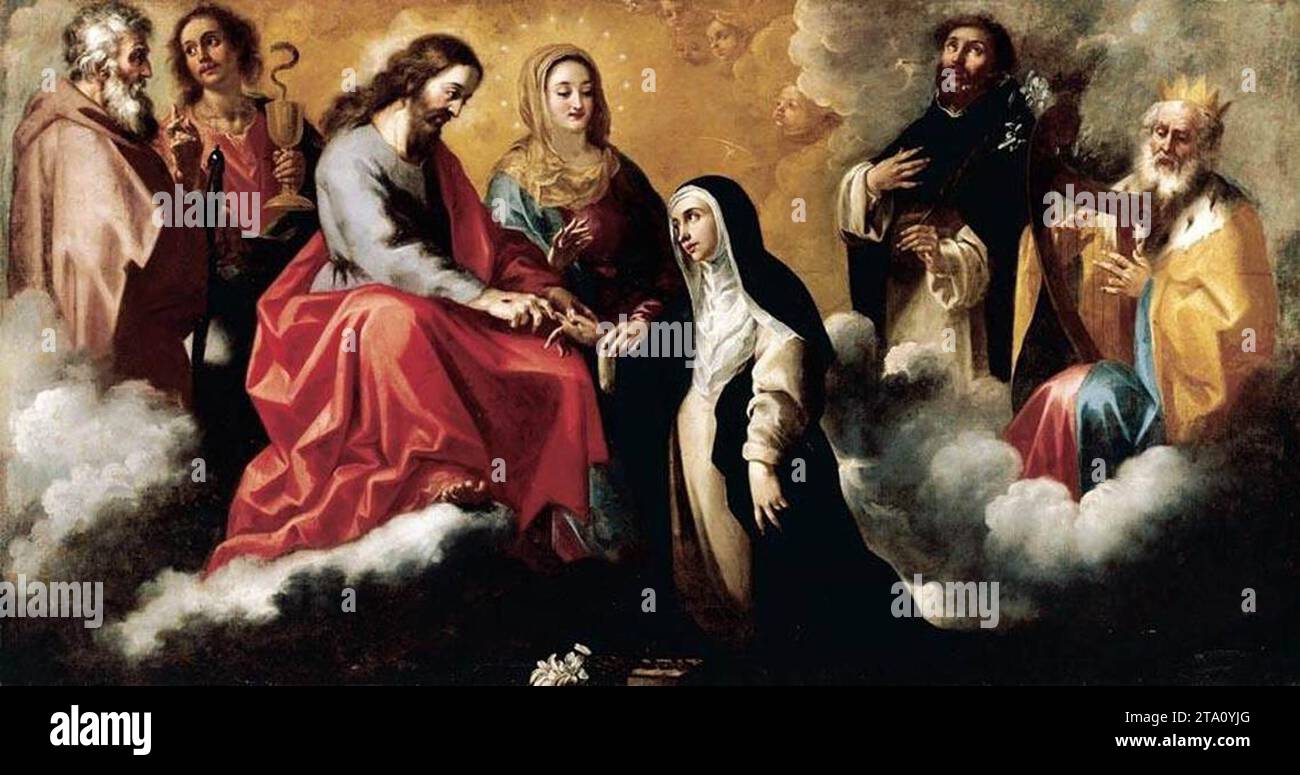 The Mystic Marriage of St Catherine of Siena - by Clemente De Torres ...