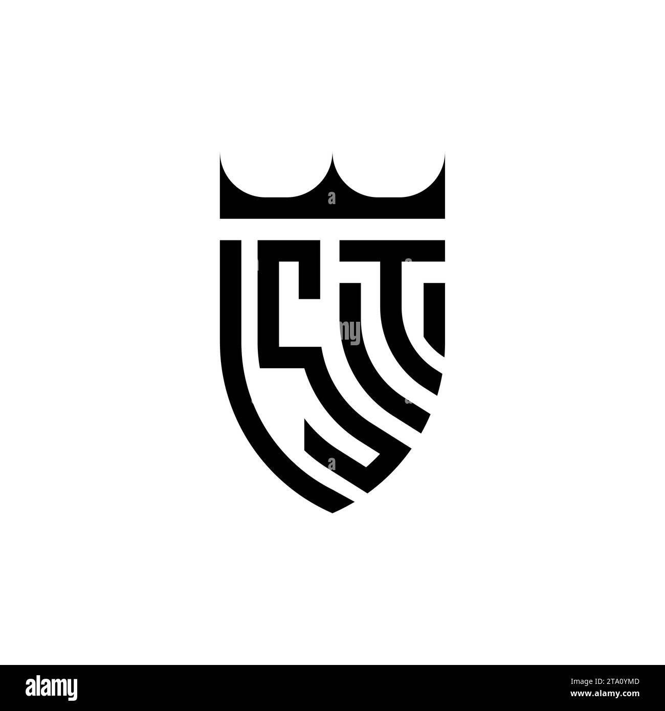 ST Luxury initial logo letters in high quality professional design that will print well Stock Vector