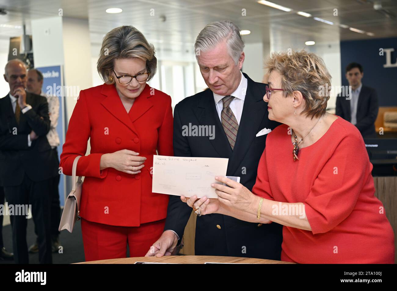 Queen Mathilde of Belgium, King Philippe - Filip of Belgium and Le Soir ...