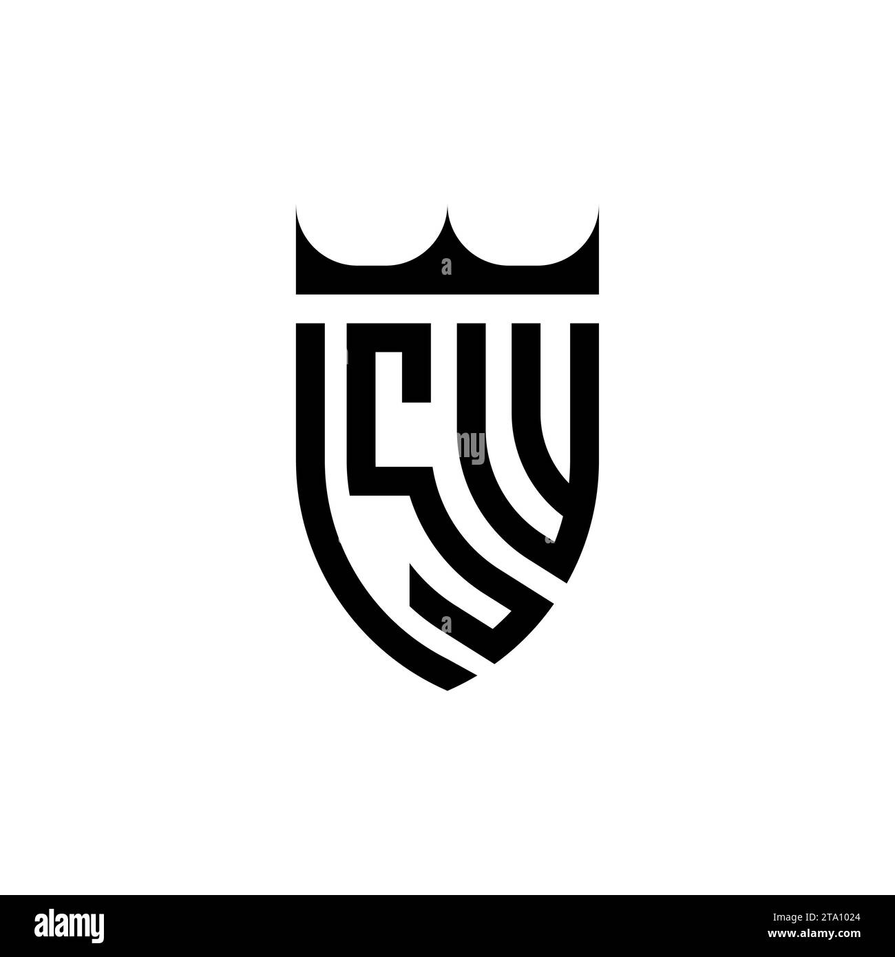 SW Luxury initial logo letters in high quality professional design that will print well Stock Vector