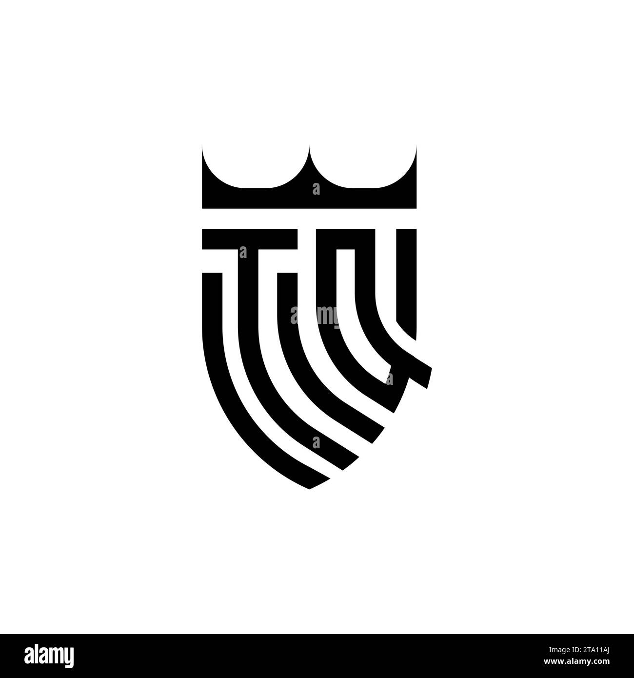 TQ Luxury initial logo letters in high quality professional design that will print well Stock Vector
