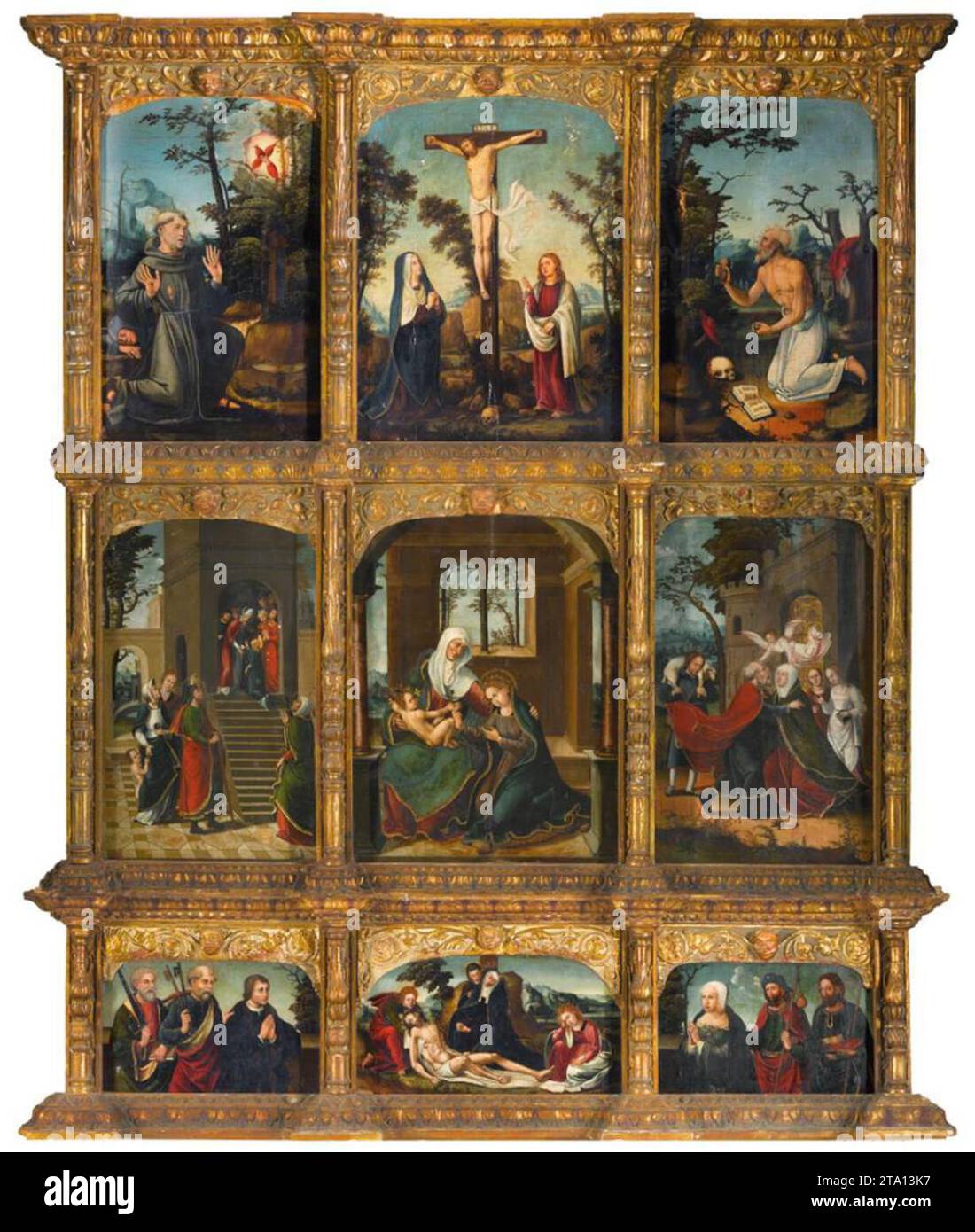 Altarpiece with Scenes from the Life of the Virgin 1530s by Antonio ...