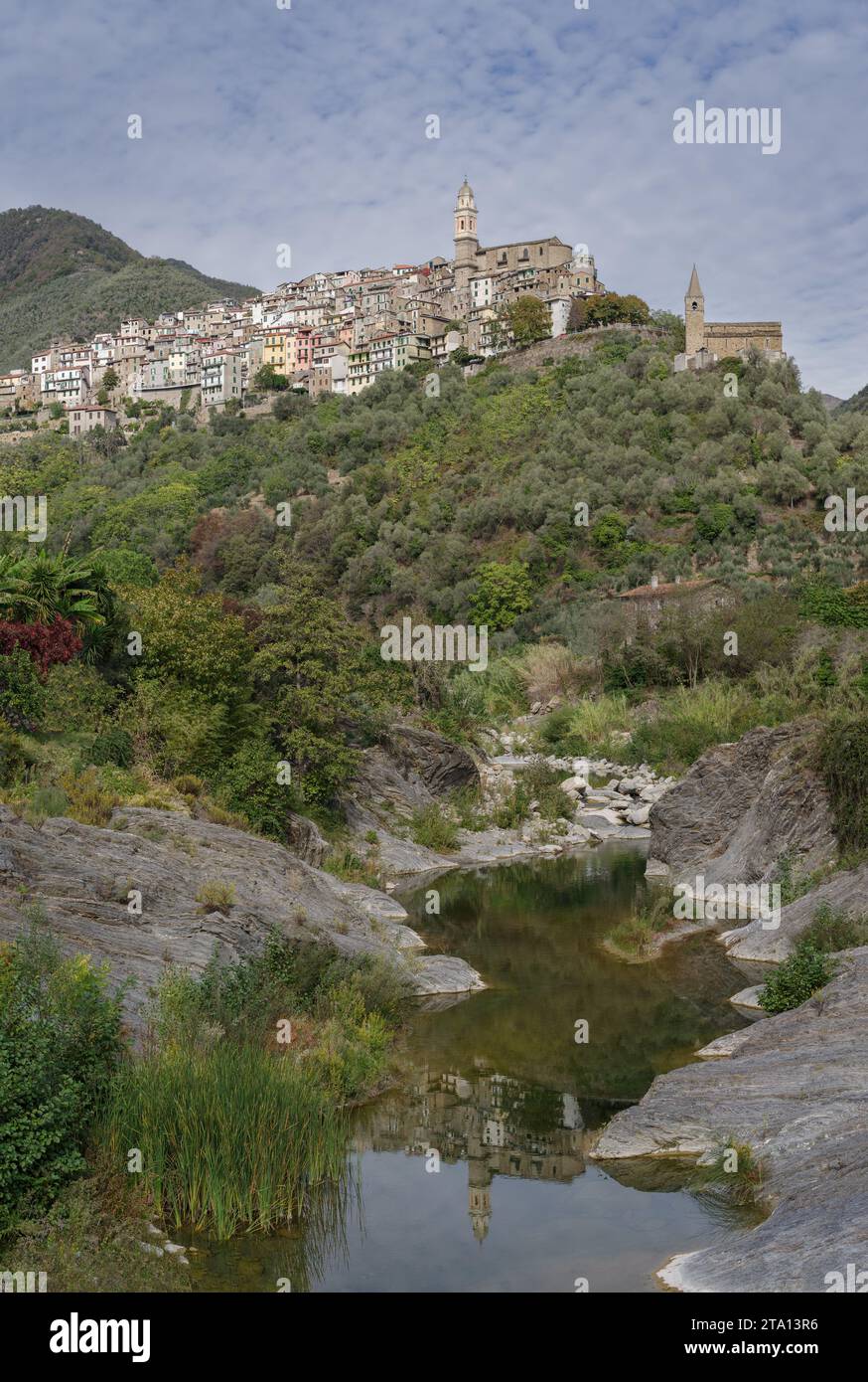 Montalto Ligure ancient village, Province of Imperia, Liguria region, north western Italy Stock Photo