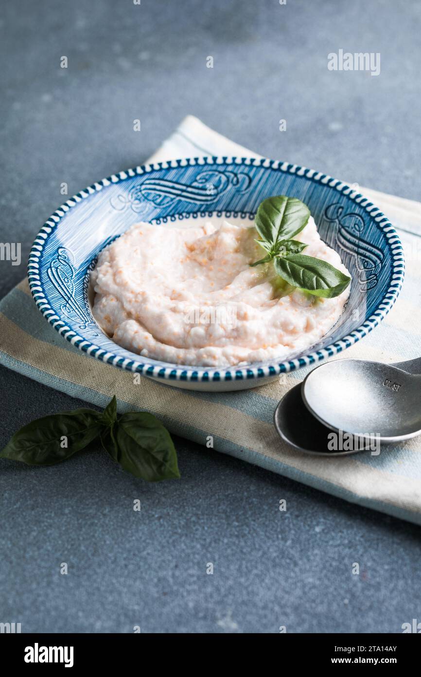 Taramosalata Greek spread Paste (pate) made of ground fish, shrimps